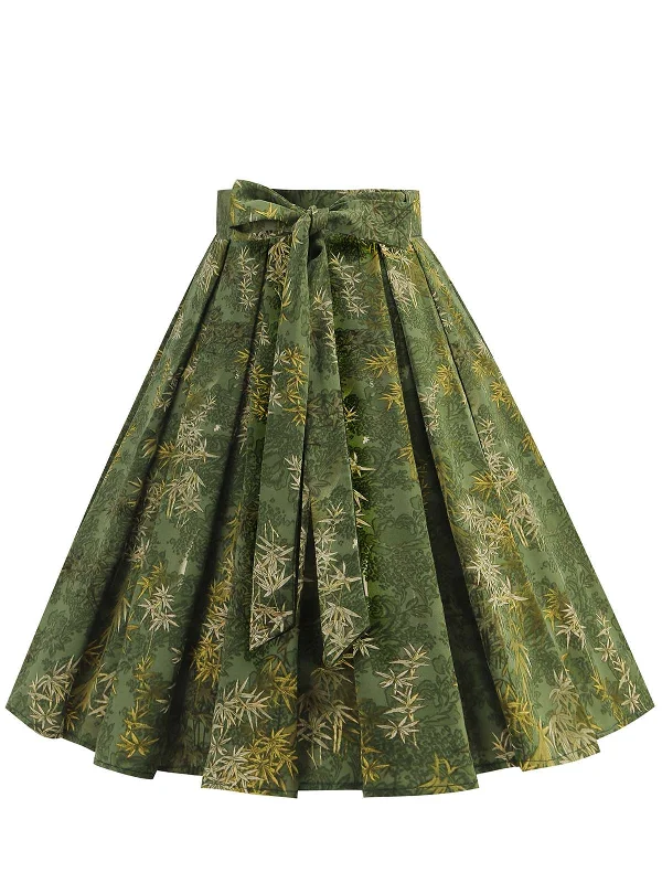 green-1950s-floral-swing-belted-skirt