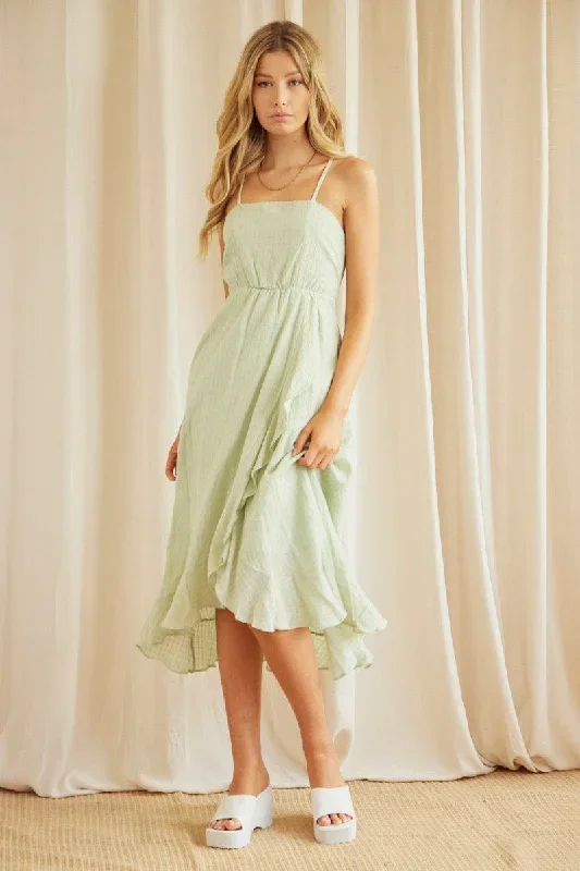 Green Maxi Dress Sleeveless