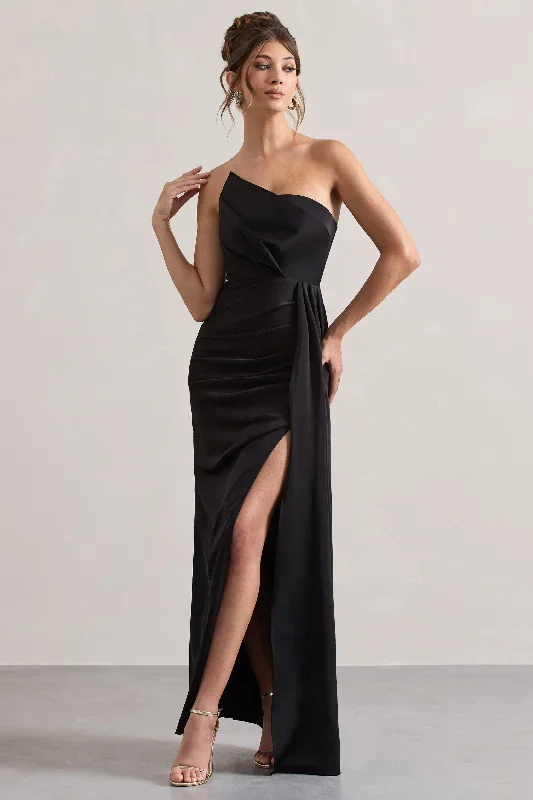 hollywood-black-satin-strapless-draped-maxi-dress-cl133316002