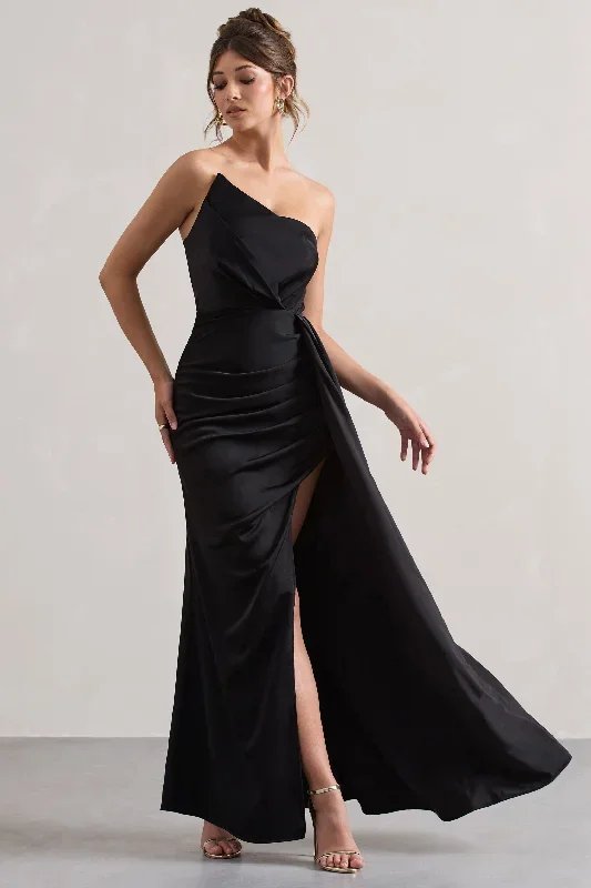 hollywood-black-satin-strapless-draped-maxi-dress-cl133316002