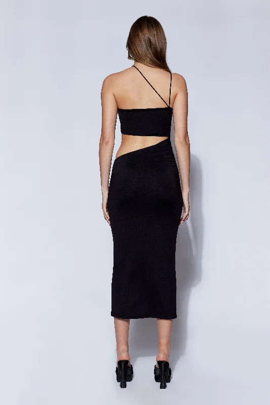 keira-side-cut-out-midi-dress-black