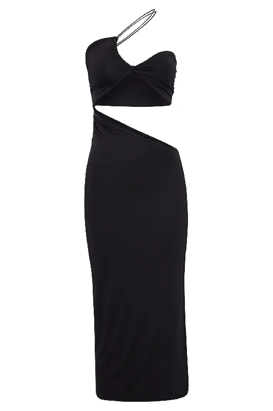 keira-side-cut-out-midi-dress-black