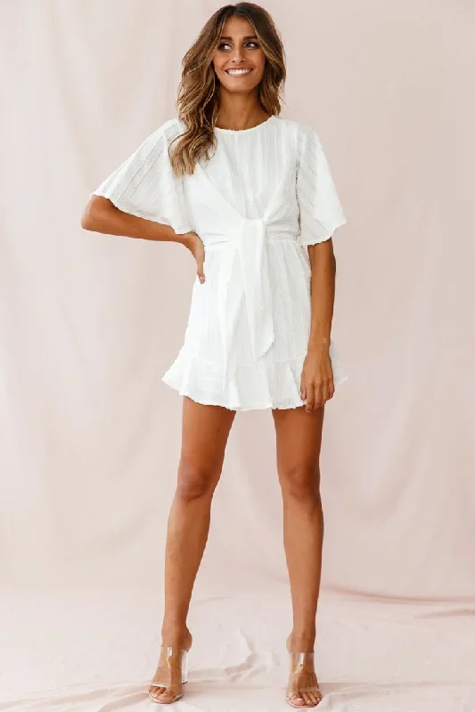 knowing-tie-front-frill-hem-dress-white