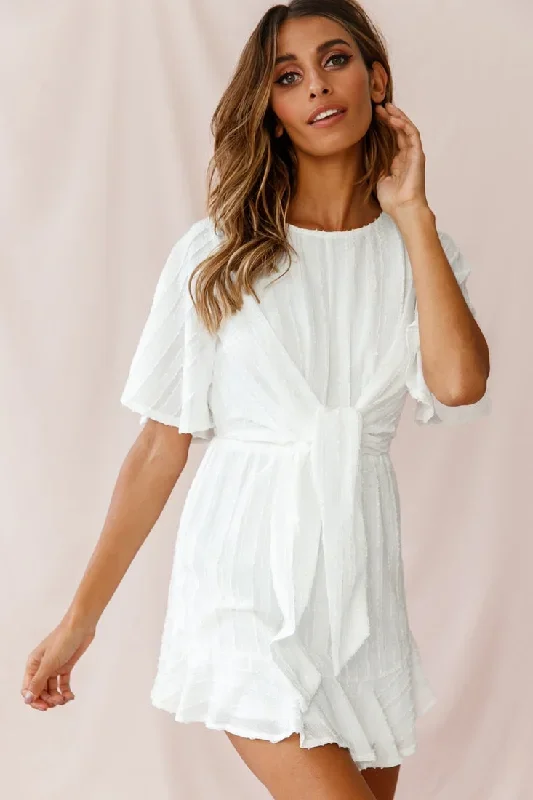 knowing-tie-front-frill-hem-dress-white