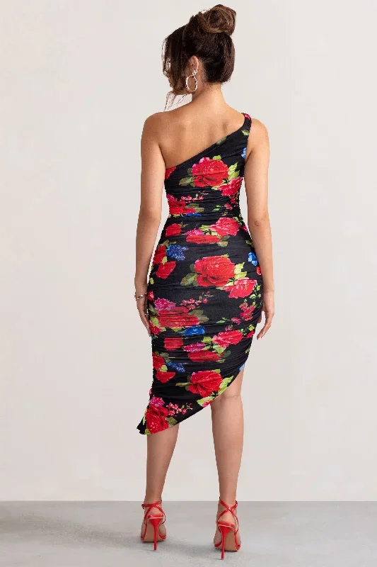 late-night-black-floral-print-asymmetric-ruched-one-shoulder-midi-dress-cl126680130