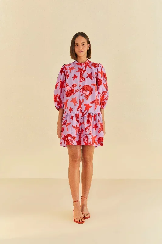 Lobster Sky Mini Dress