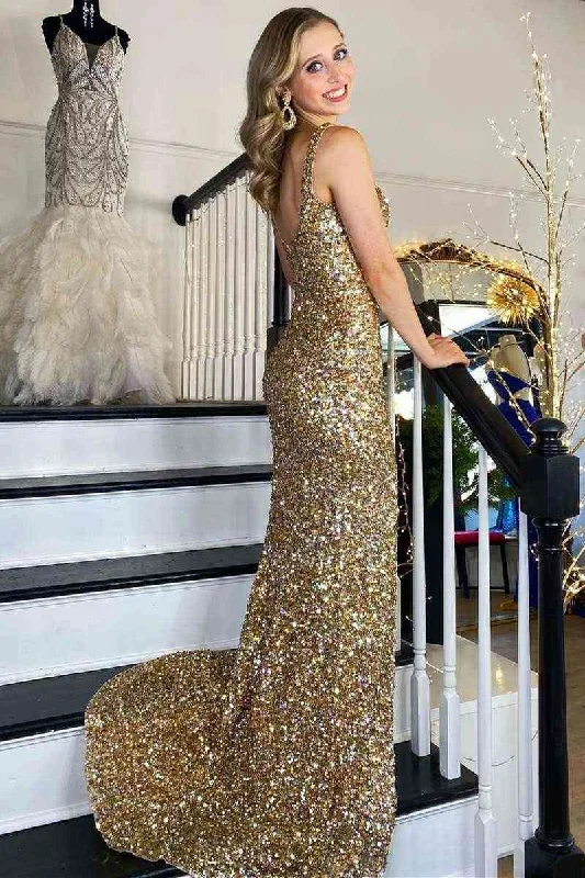 long-gold-square-neck-prom-dress-with-high-slit