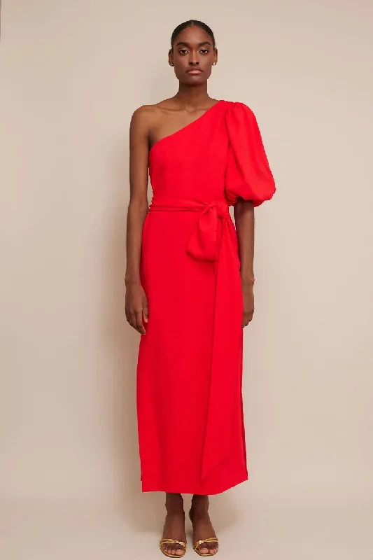 Lucia Dress in High Risk Red