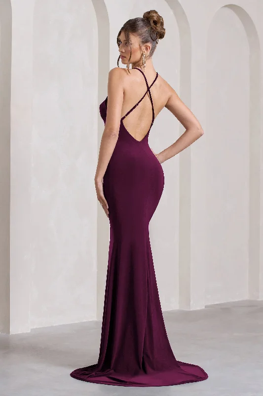 lucky-number-plum-cross-back-fishtail-maxi-dres-cl124604101