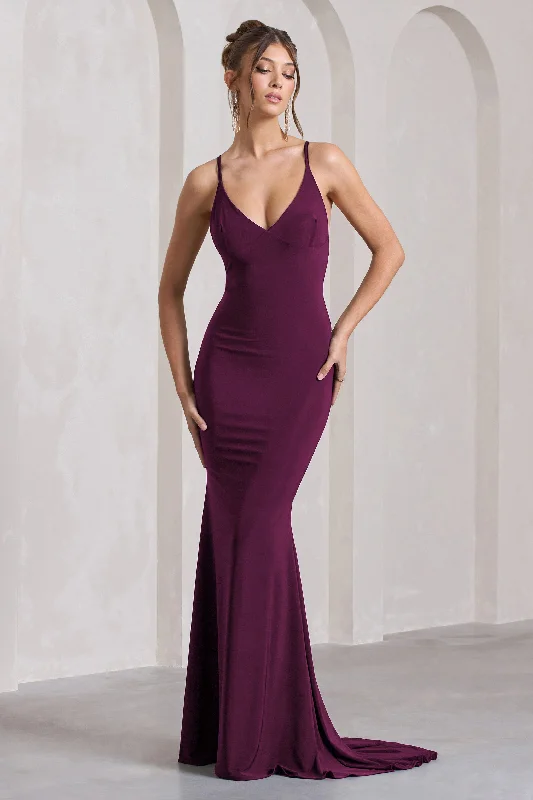 lucky-number-plum-cross-back-fishtail-maxi-dres-cl124604101