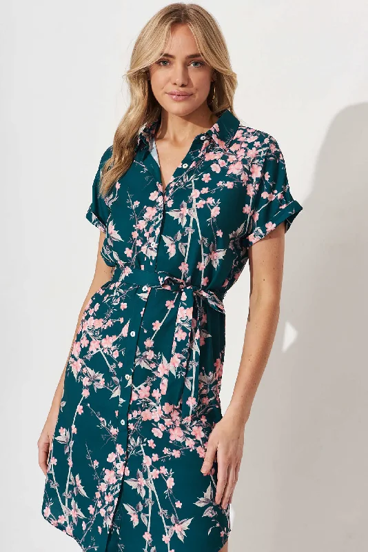 maddison-shirt-dress-in-teal-with-pink-cherry-blossom