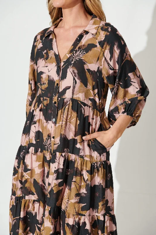 marcella-midi-shirt-dress-in-black-multi-print-cotton-blend