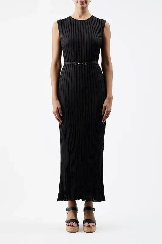 meier-knit-dress-black-silk