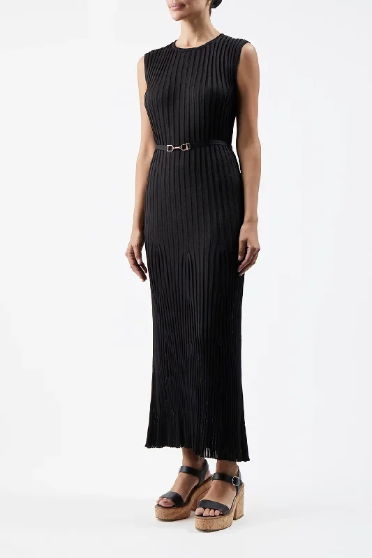 meier-knit-dress-black-silk