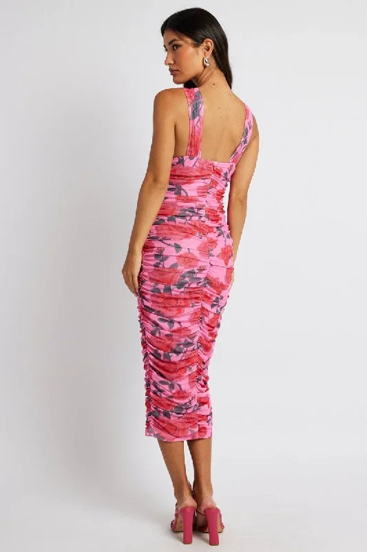 multi-floral-midi-dress-rose-mesh-ruched-v-wire-ed2214a-33zb-1