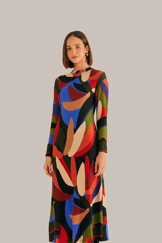 multicolor-graphic-bananas-lenzing™-ecovero™-viscose-midi-dress