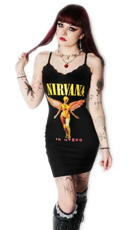 Nirvana (In Utero) Lace Strap Dress