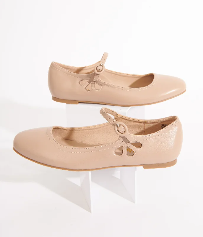 nude-leatherette-mary-jane-flats