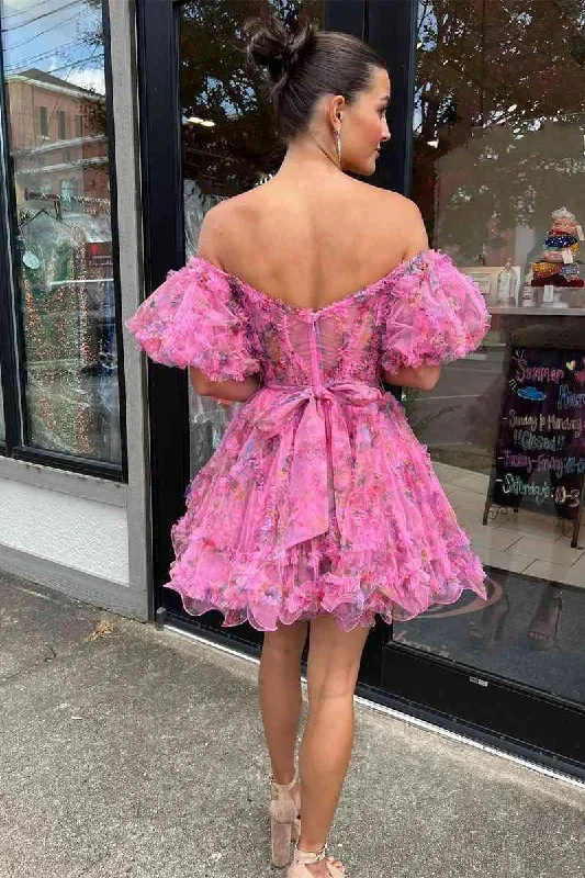 off-the-shoulder-hot-pink-corset-floral-ruffle-homecoming-dress