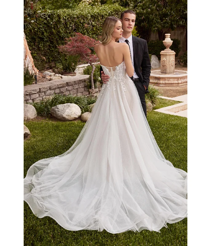 off-white-floral-strapless-bridal-gown-with-gloves