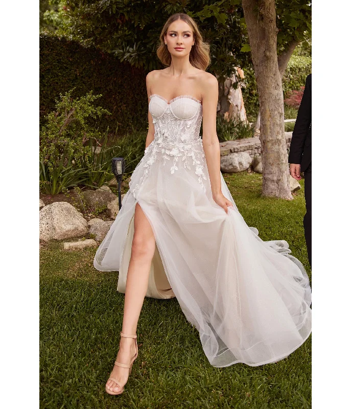 off-white-floral-strapless-bridal-gown-with-gloves