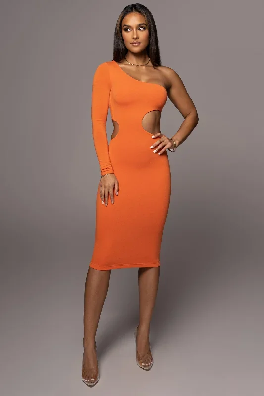 orange-yours-truly-midi-dress