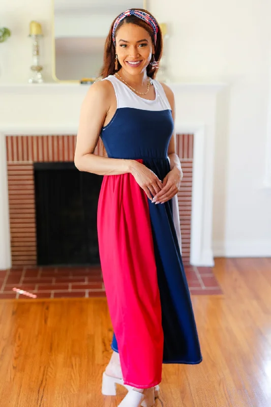 patriotic-color-block-fit-flare-maxi-dress