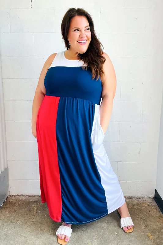 patriotic-color-block-fit-flare-maxi-dress