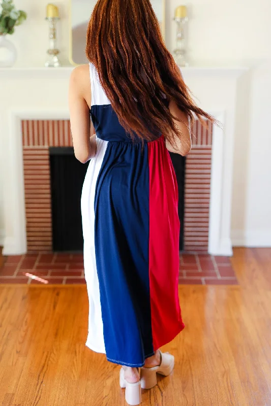 patriotic-color-block-fit-flare-maxi-dress