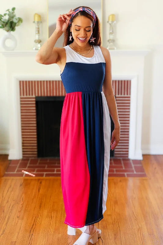 patriotic-color-block-fit-flare-maxi-dress