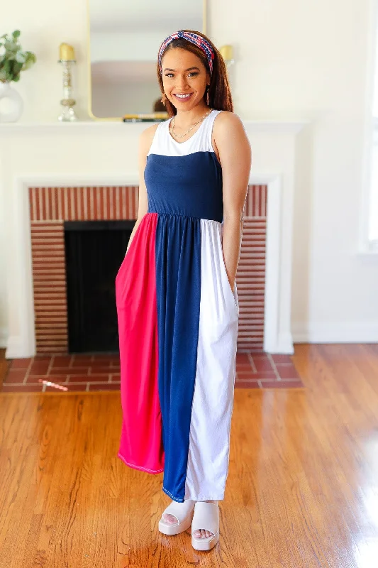 patriotic-color-block-fit-flare-maxi-dress