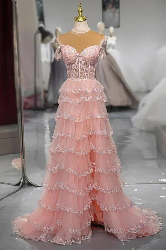 pink-sweetheart-a-line-layered-lace-long-dress-with-appliques