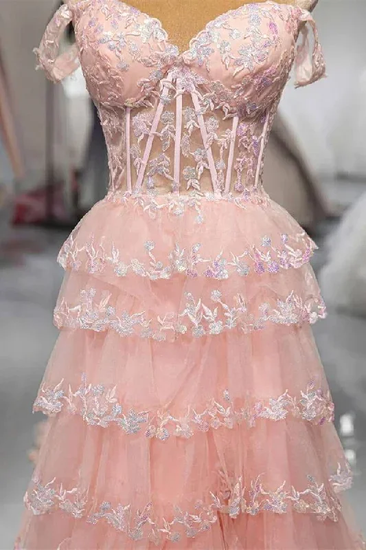 pink-sweetheart-a-line-layered-lace-long-dress-with-appliques