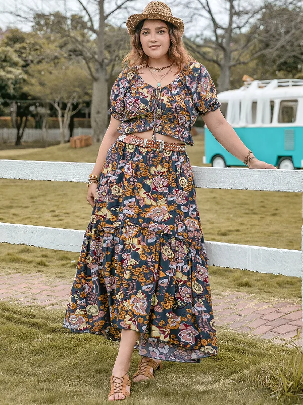 plus-size-tie-neck-short-sleeve-top-and-skirt-set