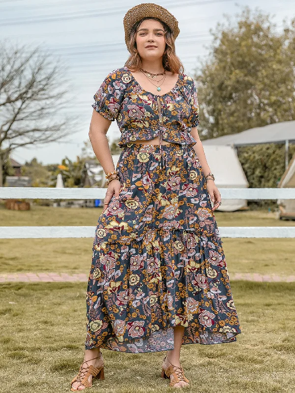 plus-size-tie-neck-short-sleeve-top-and-skirt-set