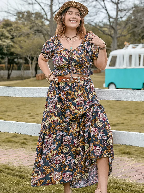 plus-size-tie-neck-short-sleeve-top-and-skirt-set