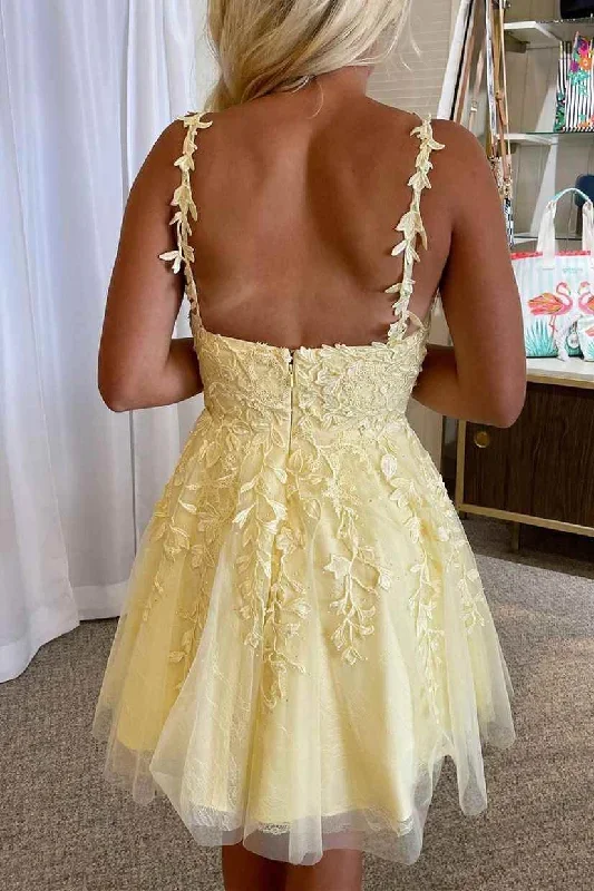 princess-yellow-appliques-a-line-short-homecoming-dress