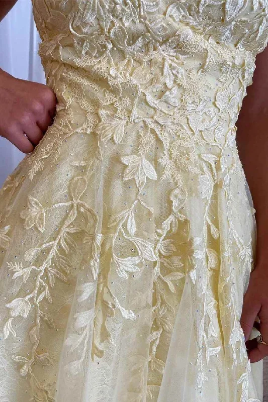 princess-yellow-appliques-a-line-short-homecoming-dress