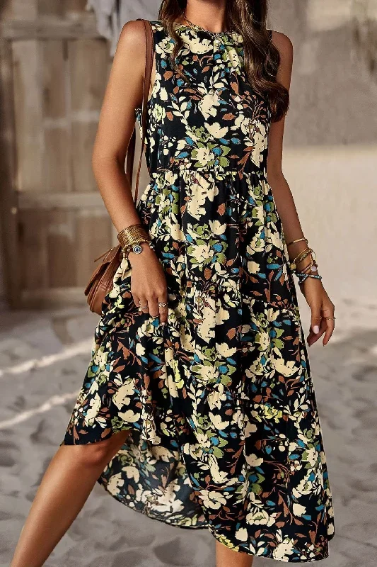 printed-sleeveless-midi-dress-with-pocket