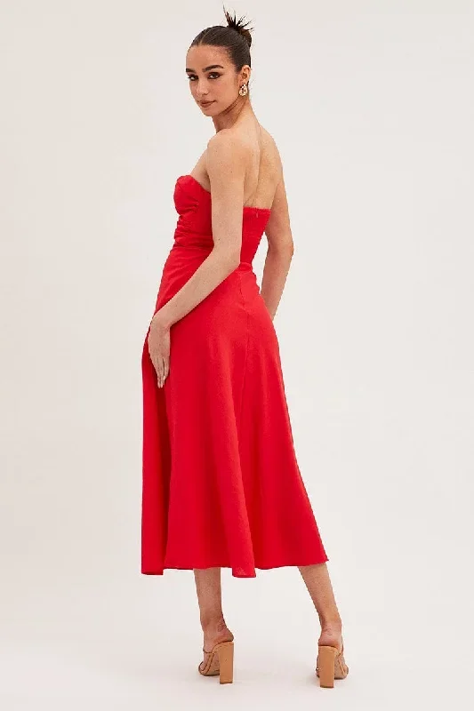 red-bandeau-dress-sleeveless-midi-sweetheart-ed9256-36mb