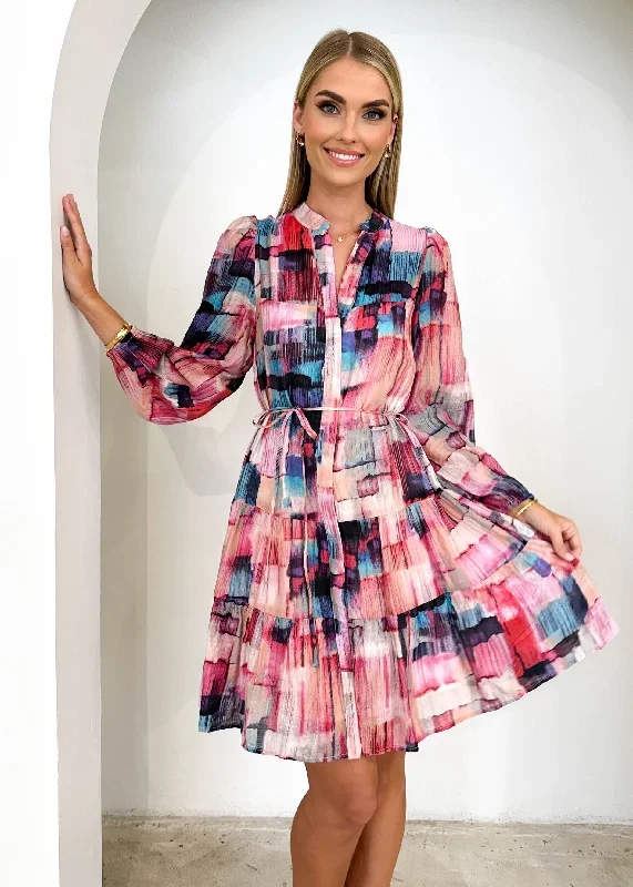 shanso-dress-pink-geo