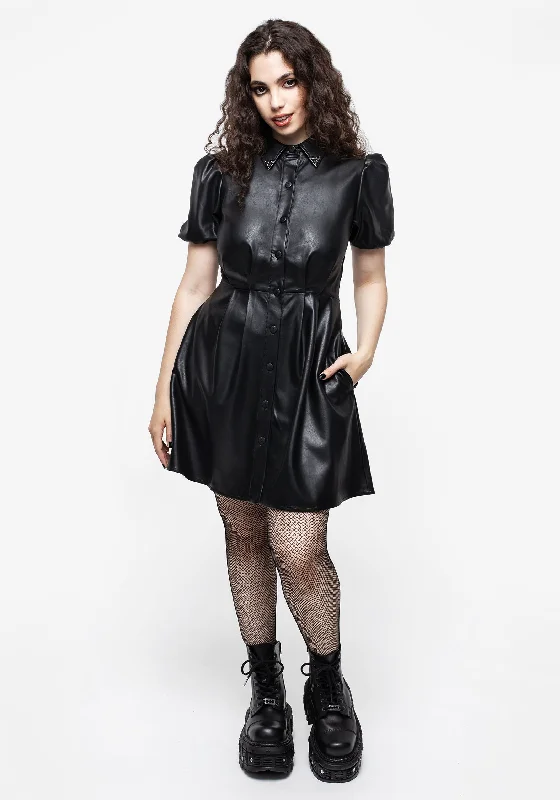 sharon-pu-mini-shirt-dress-with-charm