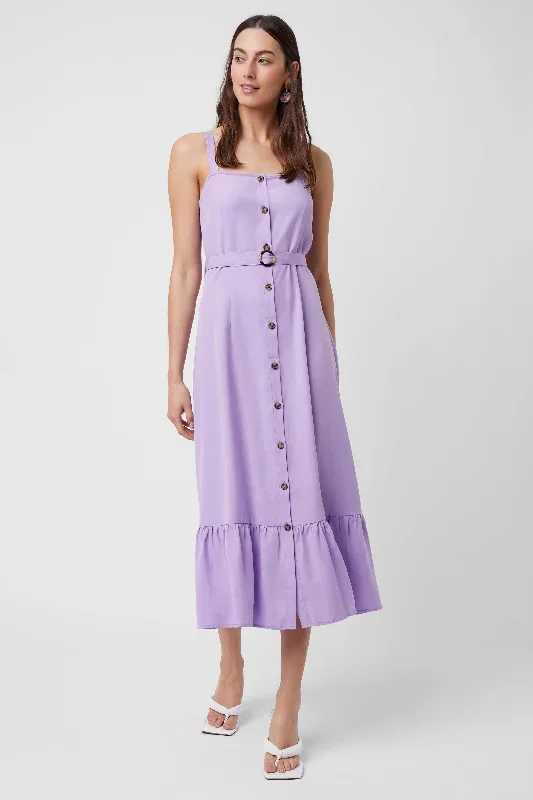 Simple Button Midi Dress