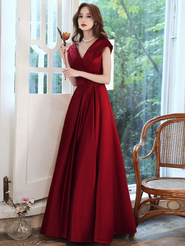 simple-v-neck-burgundy-long-prom-dress-burgundy-a-line-evening-dress