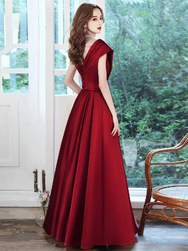 simple-v-neck-burgundy-long-prom-dress-burgundy-a-line-evening-dress