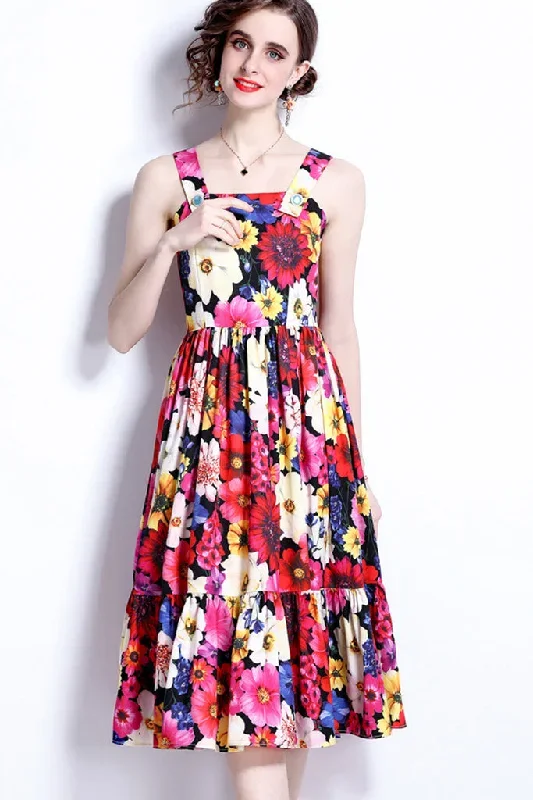 Sleeveless Floral  Dress