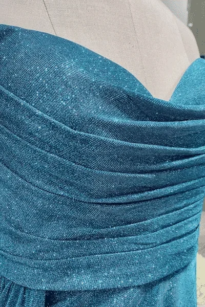 sparkly-ink-blue-strapless-pleated-long-prom-dress-with-slit