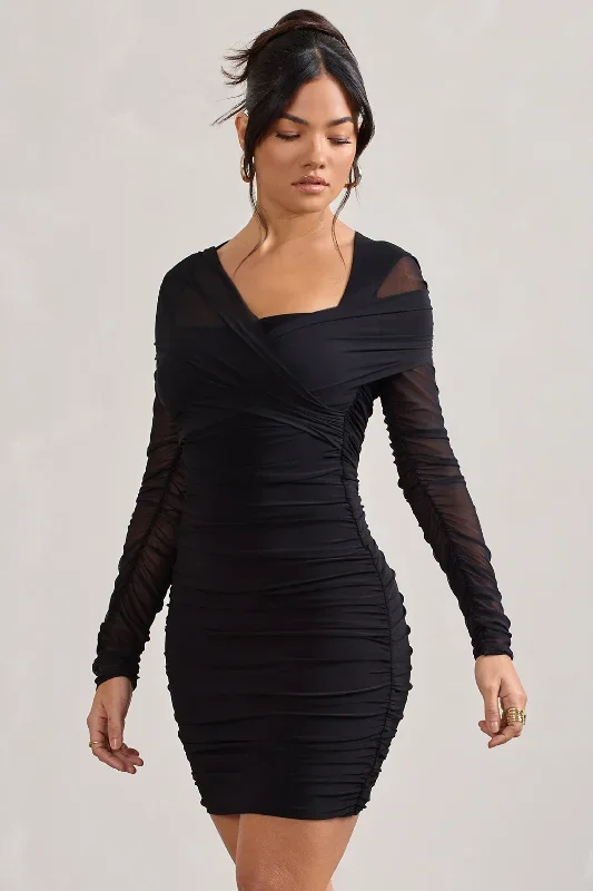 sparks-fly-black-ruched-mesh-long-sleeved-bodycon-mini-dress-cl128825002