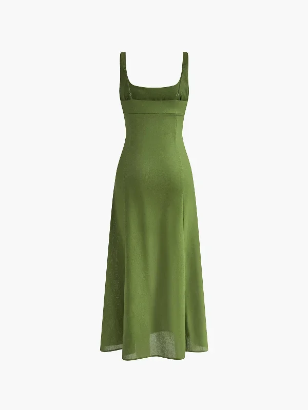 split-square-neck-sleeveless-dress