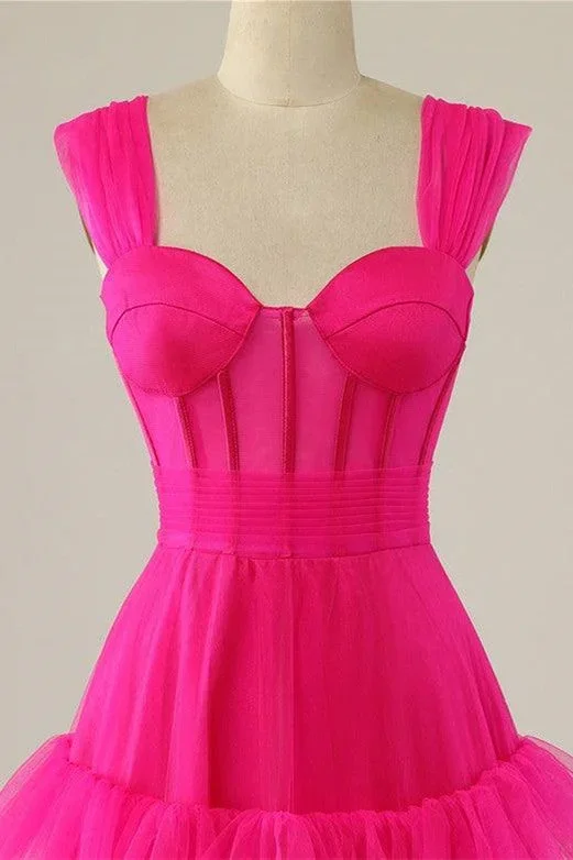 straps-hot-pink-ruffle-tiered-long-prom-dress